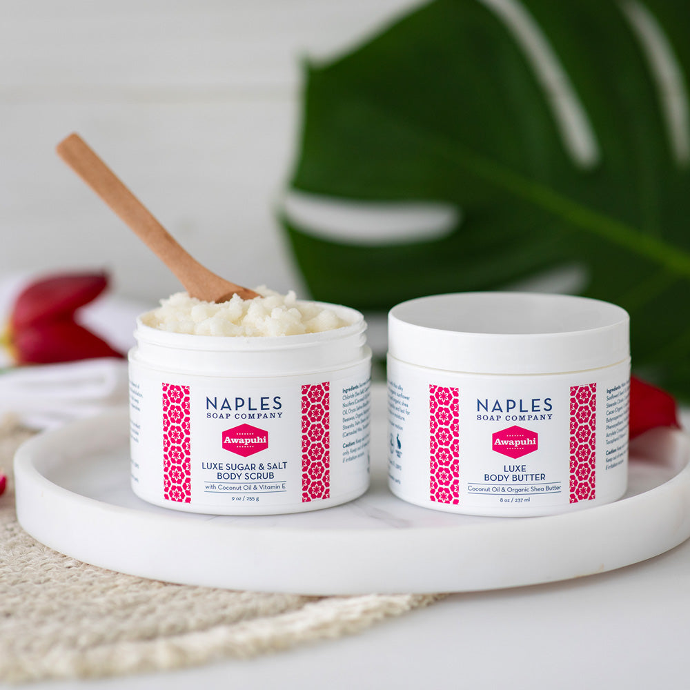 Awapuhi Luxe Sugar & Salt Body Scrub and Luxe Body Butter