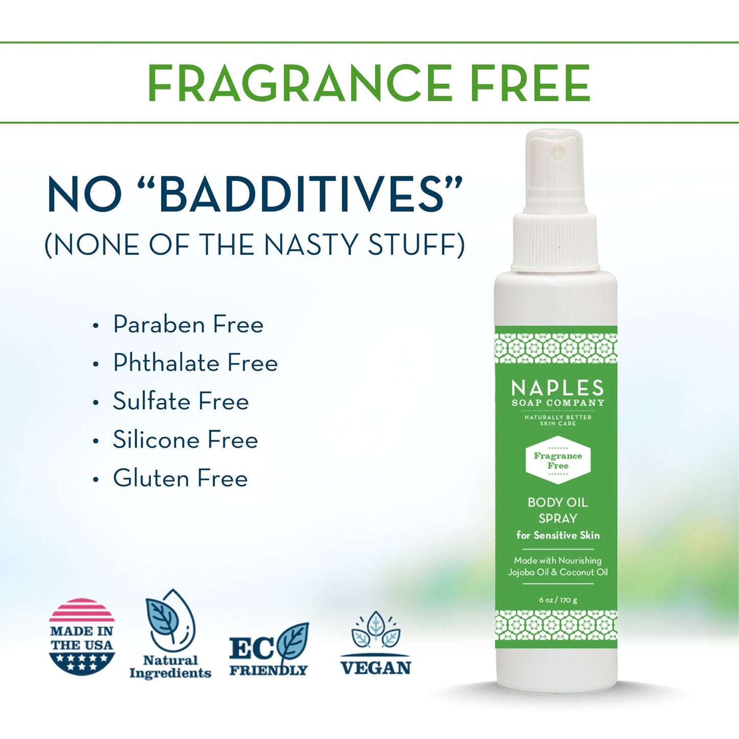 Fragrance Free Body Oil No Badditives