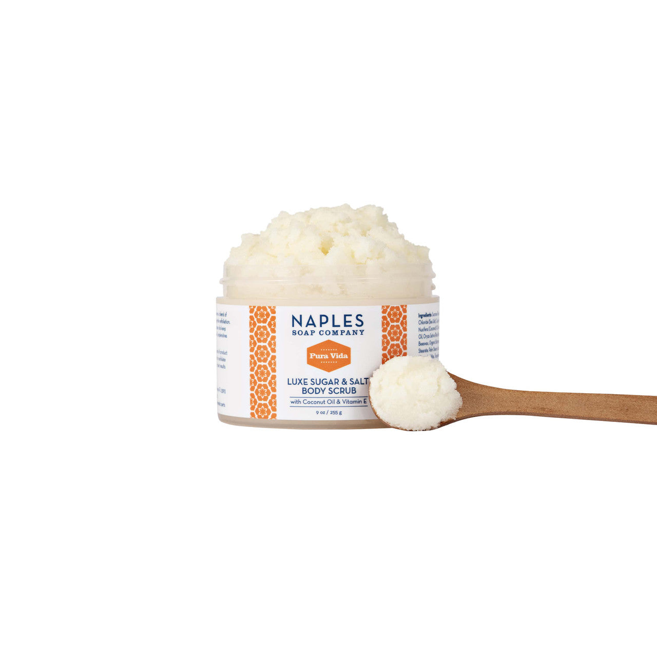 Pura Vida Luxe Sugar & Salt Body Scrub Spoon Front