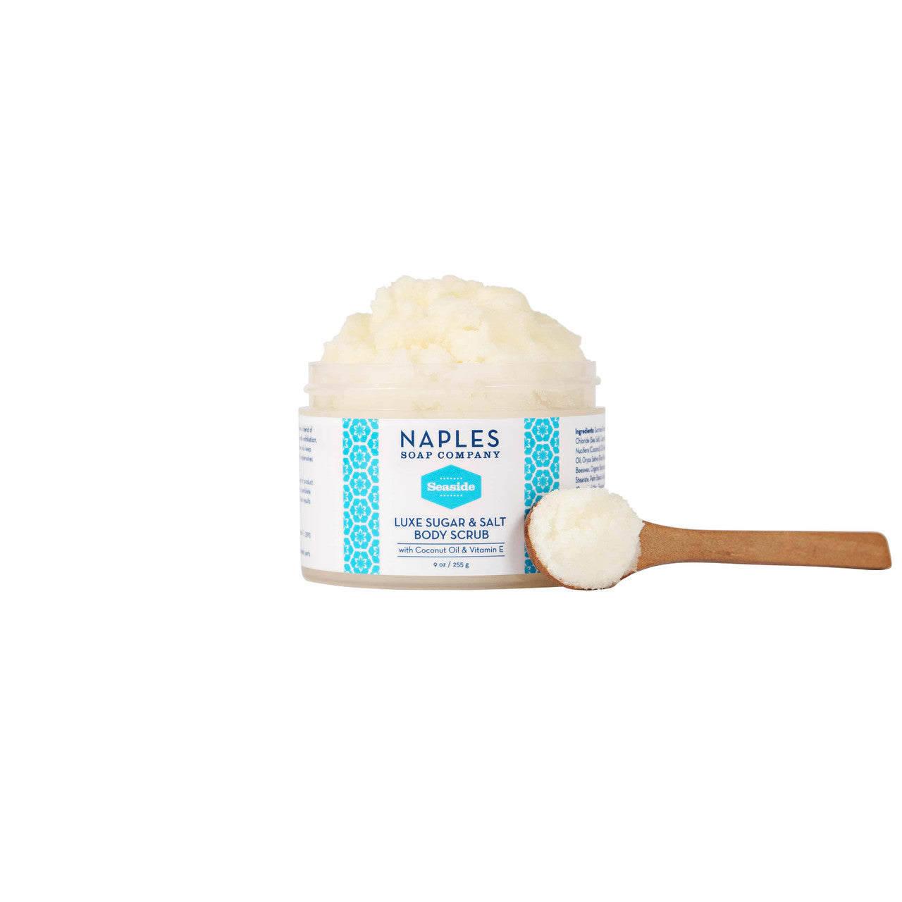 Seaside Luxe Sugar & Salt Body Scrub Spoon Front