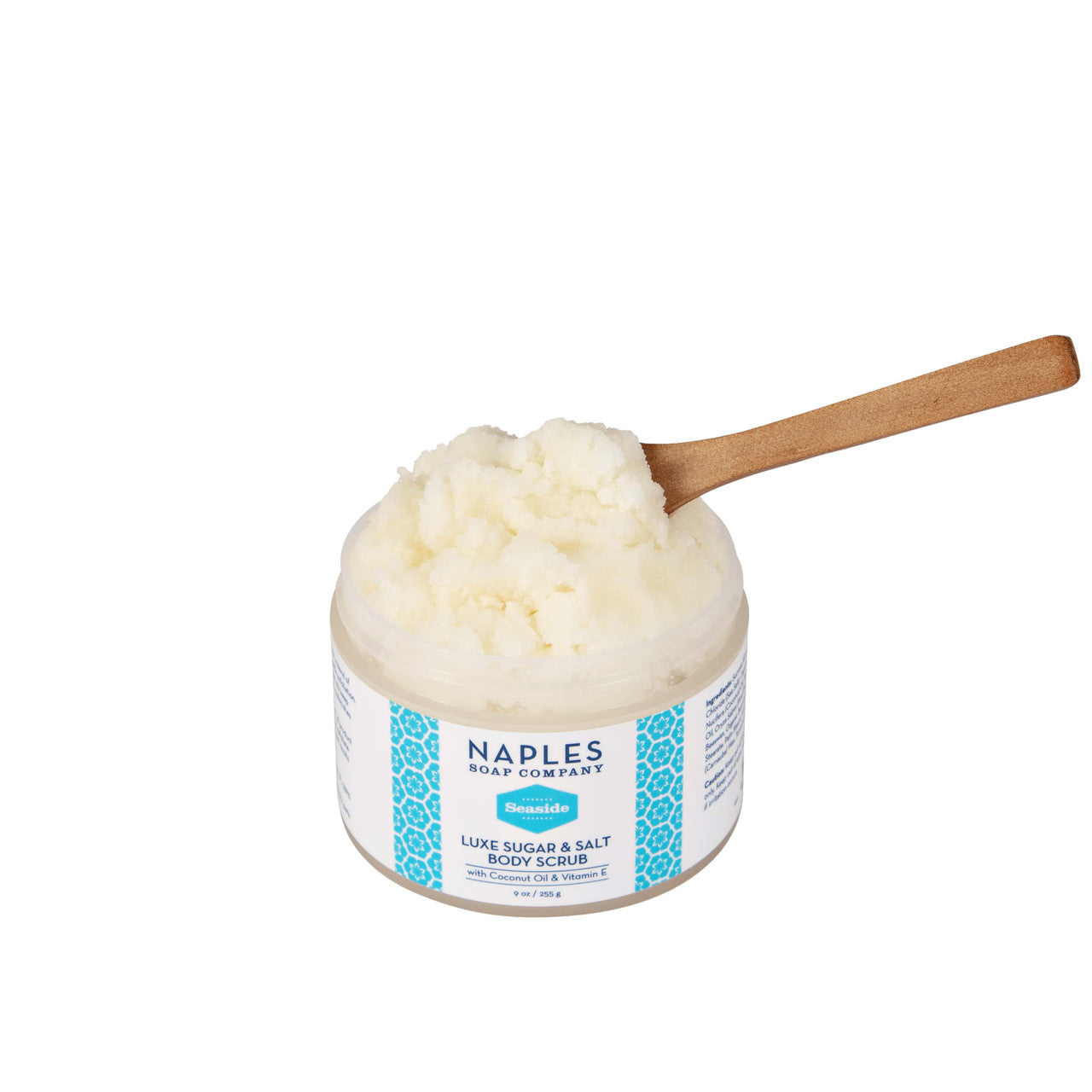 Seaside Luxe Sugar & Salt Body Scrub Open Spoon