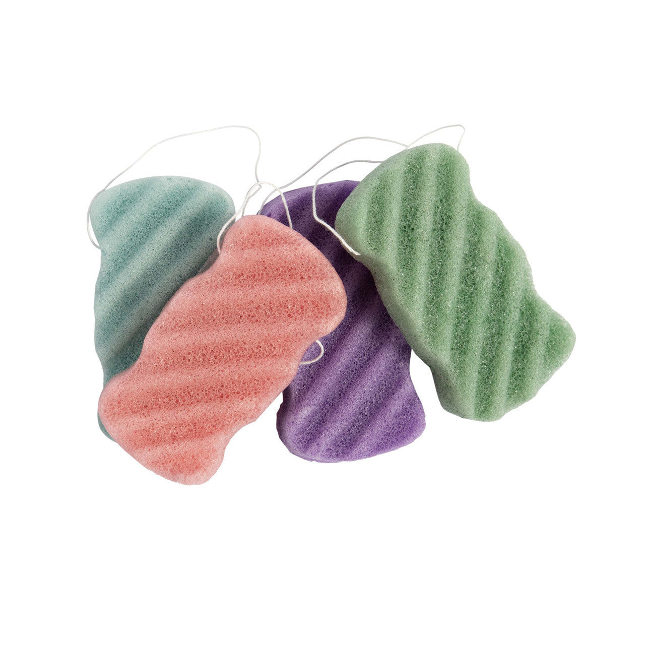 Purple Konjac Gentle Body Sponge All Colors Stacked