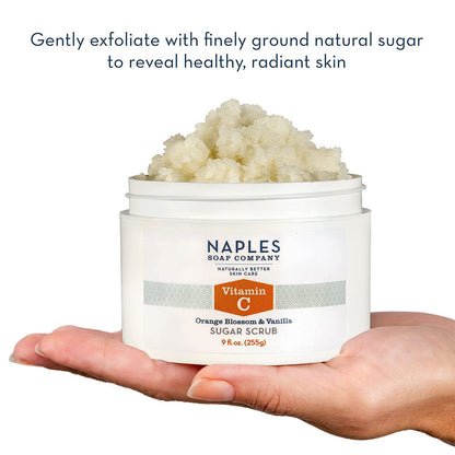 Vitamin C Orange Blossom & Vanilla Sugar Scrub 9 oz in Hand