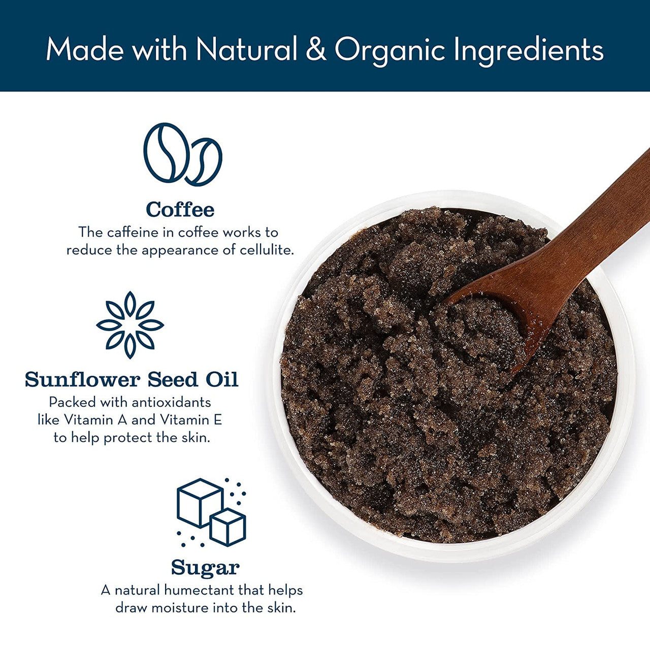 Cellulite Firming Coffee Sugar Scrub 9 oz Ingredients