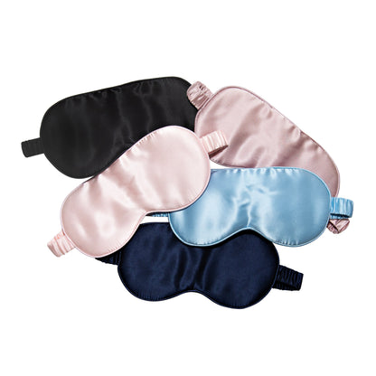 Navy Silk Sleep Mask with Travel Pouch-Last Call