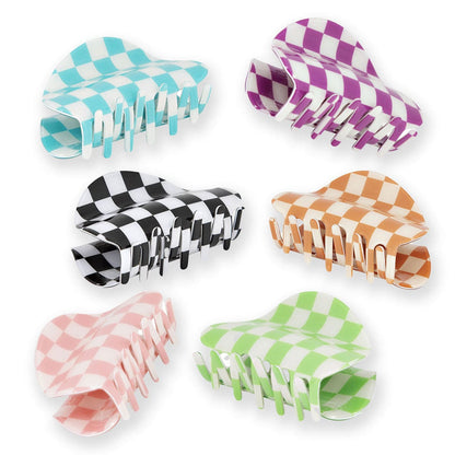 Checkered Hair Clips