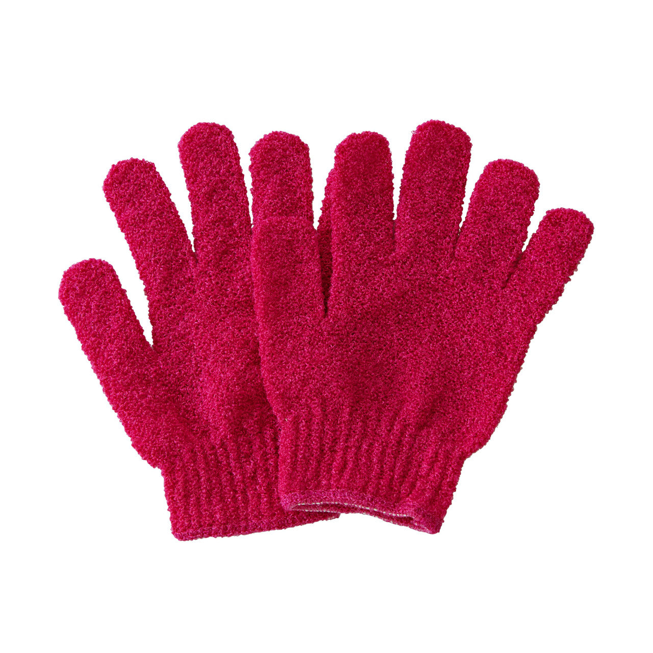 Dark Pink Exfoliating Gloves