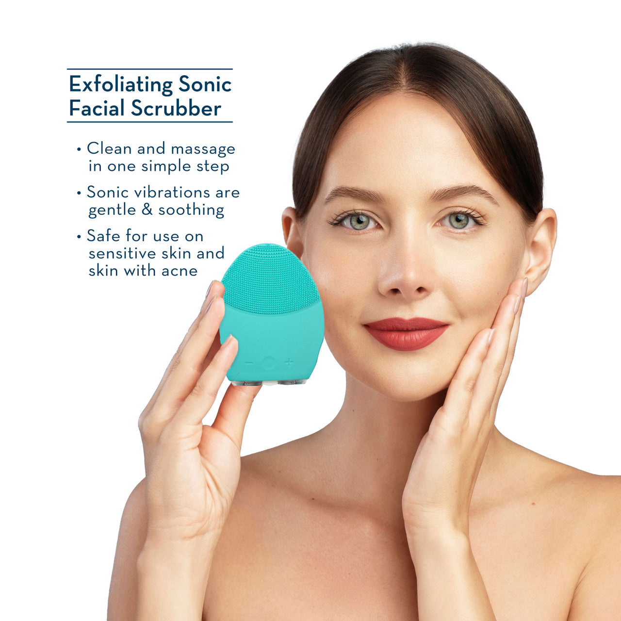 Turquoise Exfoliating Sonic Facial Scrubber Model