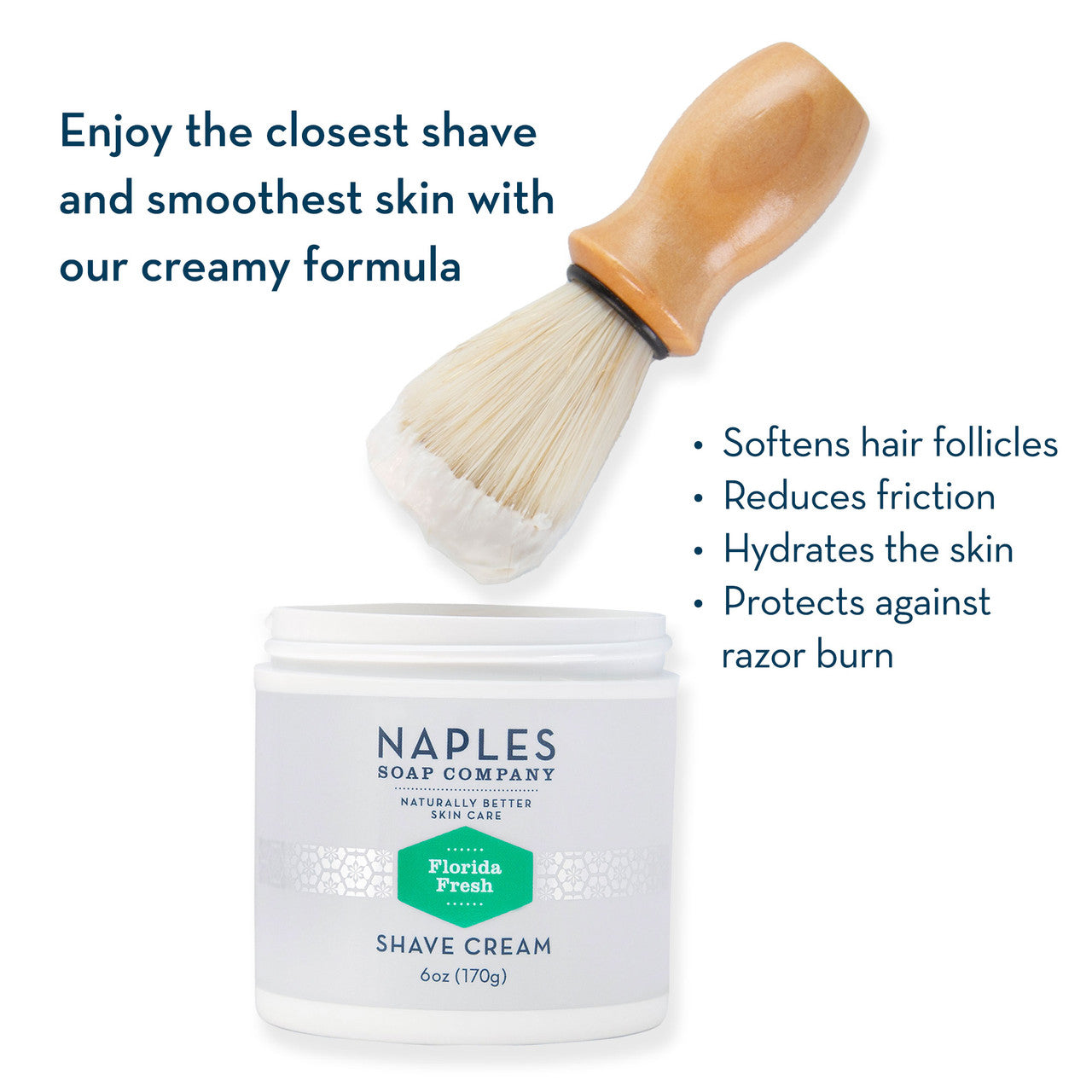 Florida Fresh Shave Cream Brush