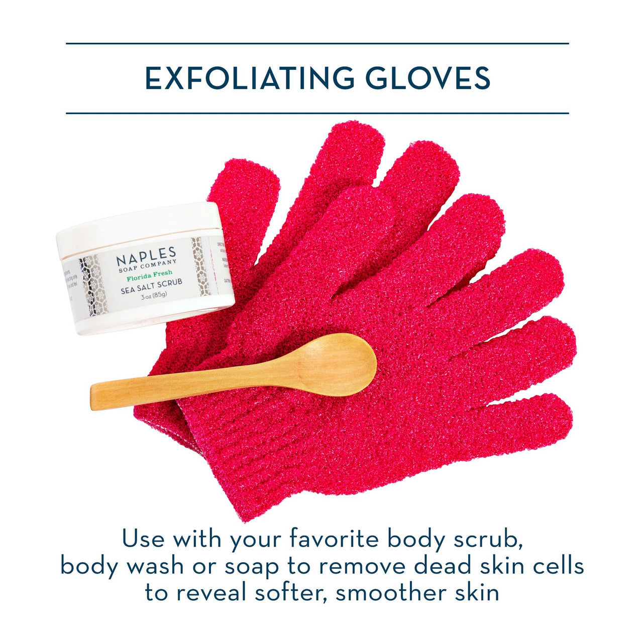 Dark Pink Exfoliating Glove Description