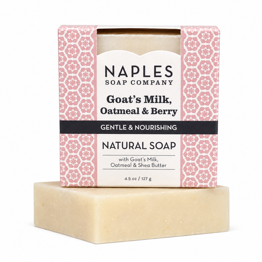 Goat's Milk Oatmeal Berry Natural Soap Hero