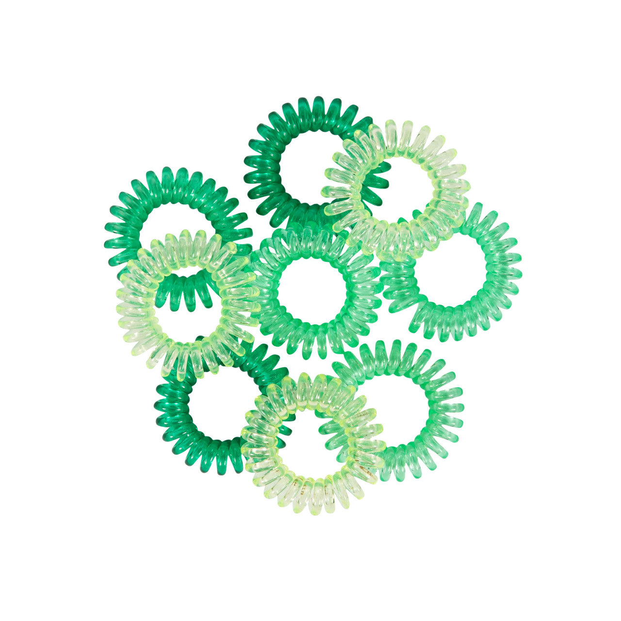 Green Coiled Hair Ties