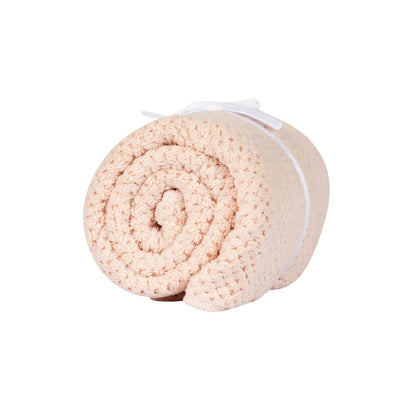 Microfiber Hair Towel Wrap Pink Rolled
