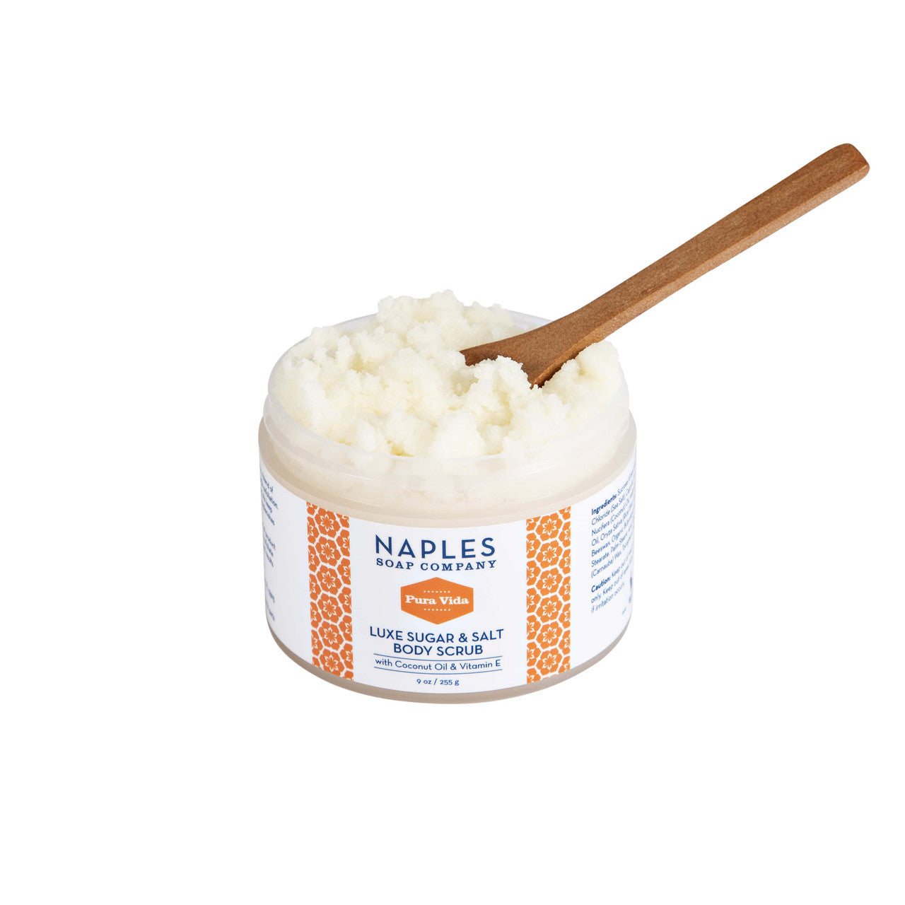 Pura Vida Luxe Sugar & Salt Body Scrub Open Spoon