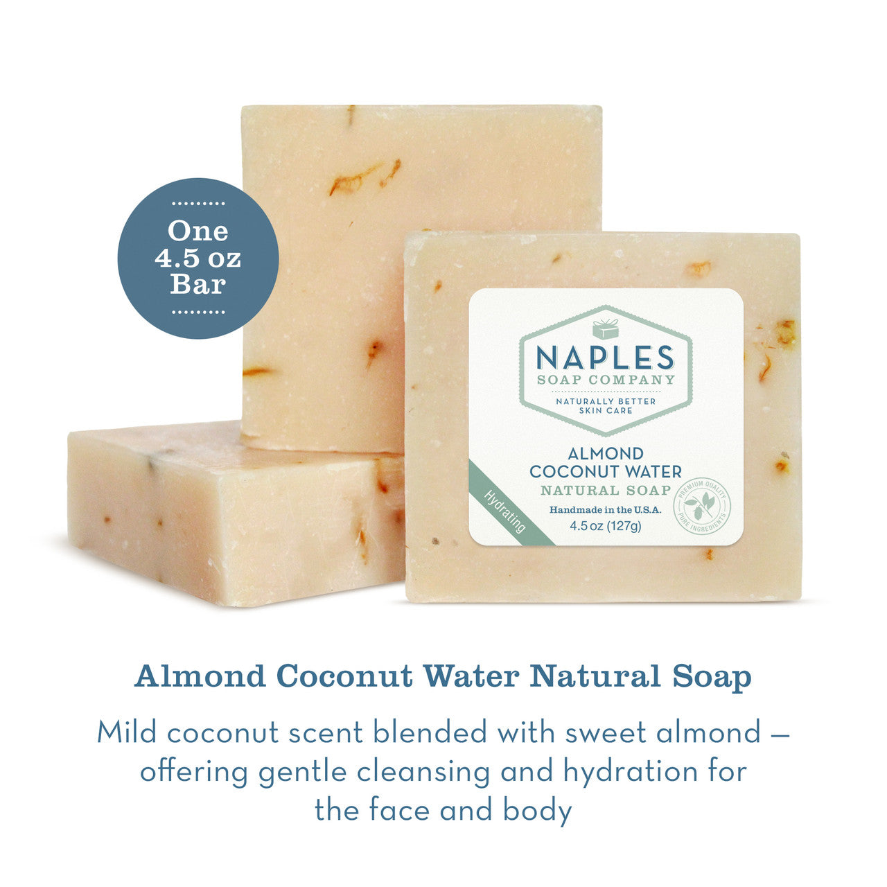 Almond Coconut Water Natural Soap Description