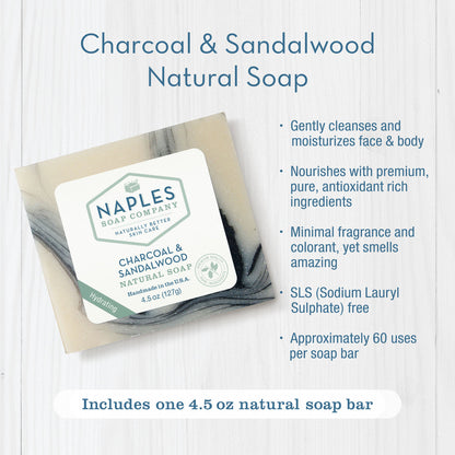 Charcoal & Sandalwood Natural Soap Key Benefits