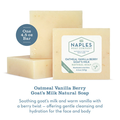 Oatmeal Vanilla Berry Goat's Milk Natural Soap Description