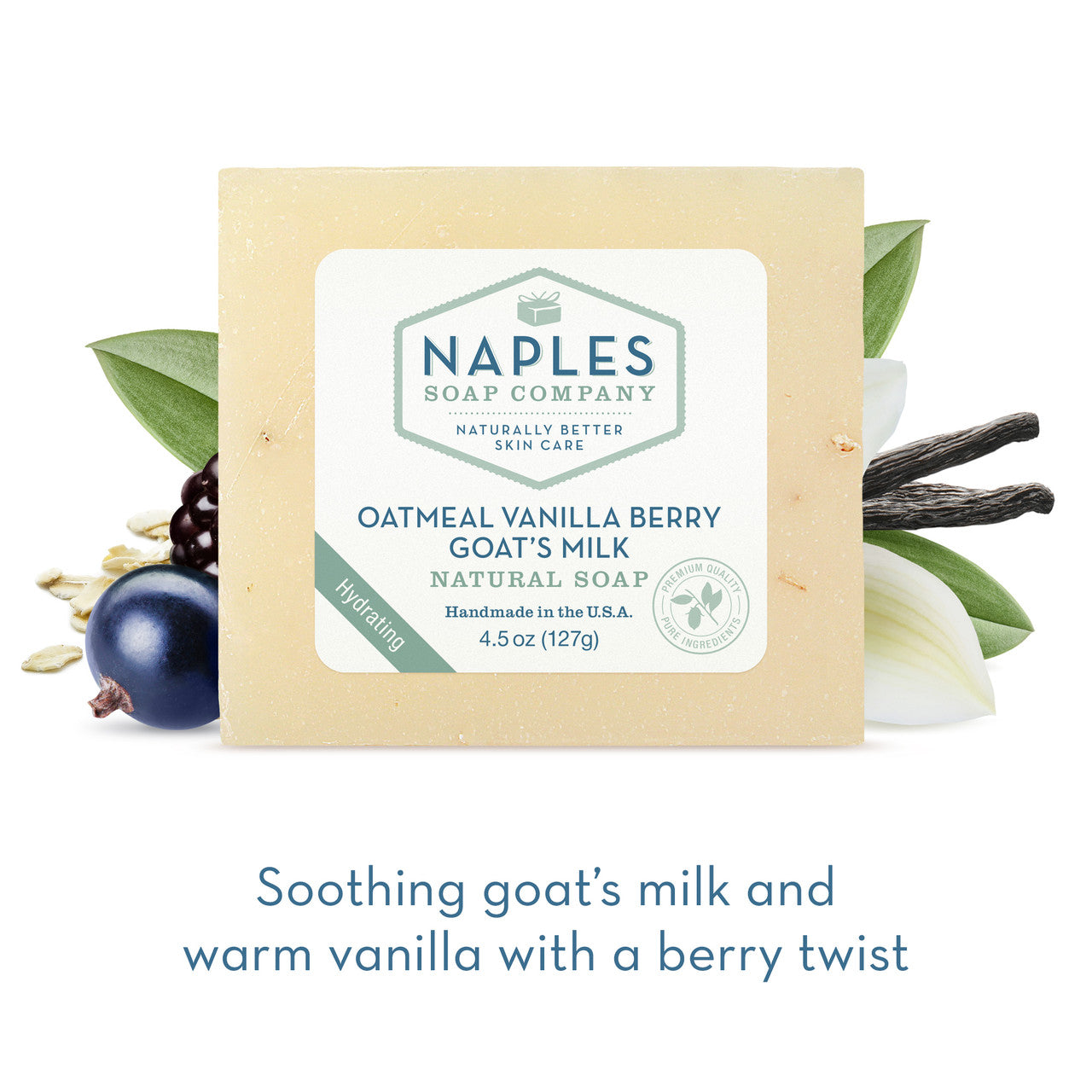 Oatmeal Vanilla Berry Goat's Milk Natural Soap Short Description