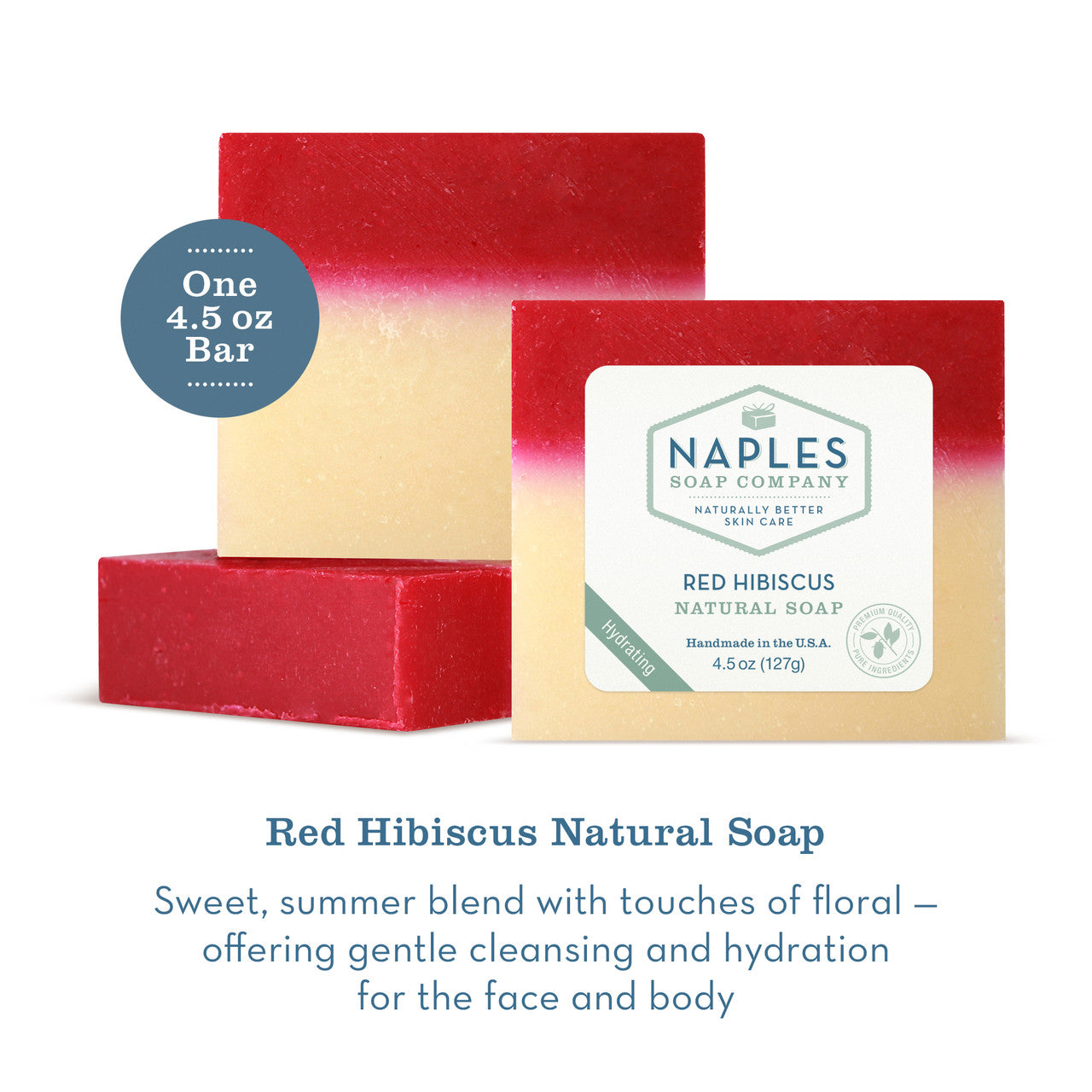 Red Hibiscus Natural Soap Description