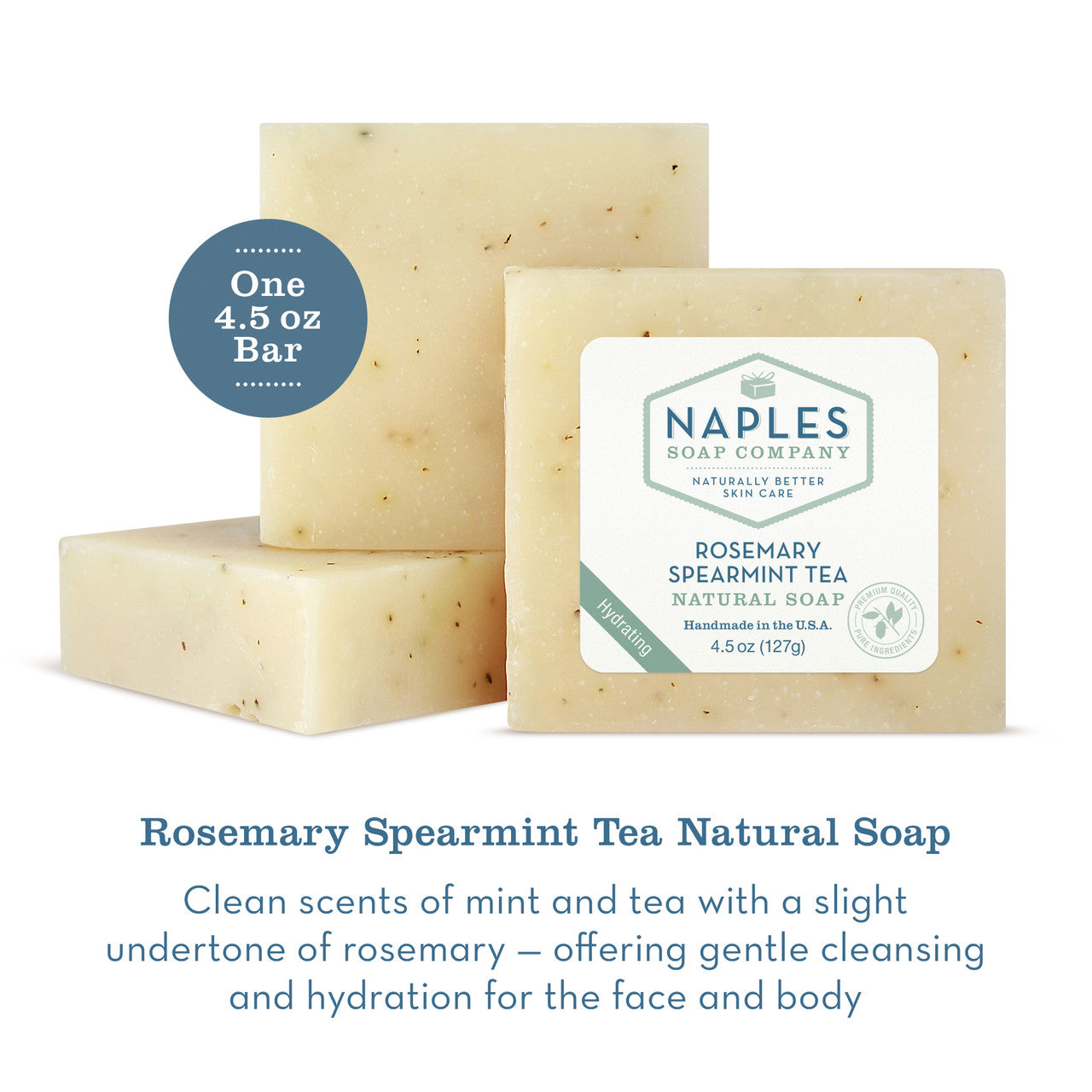 Rosemary Spearmint Tea Natural Soap Description