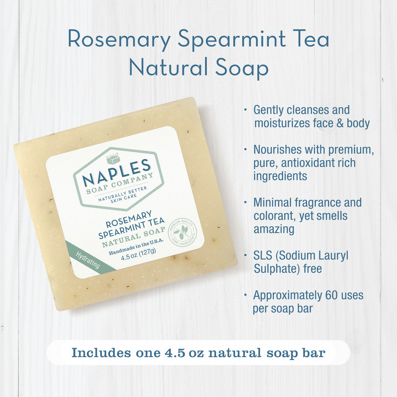 Rosemary Spearmint Tea Natural Soap Key Benefits