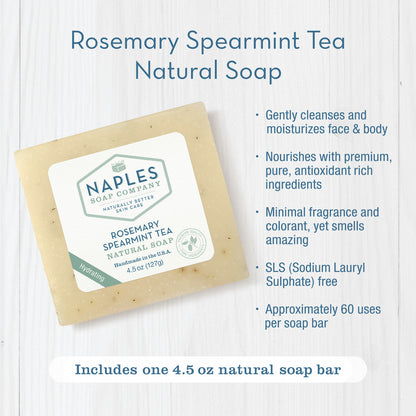 Rosemary Spearmint Tea Natural Soap Key Benefits