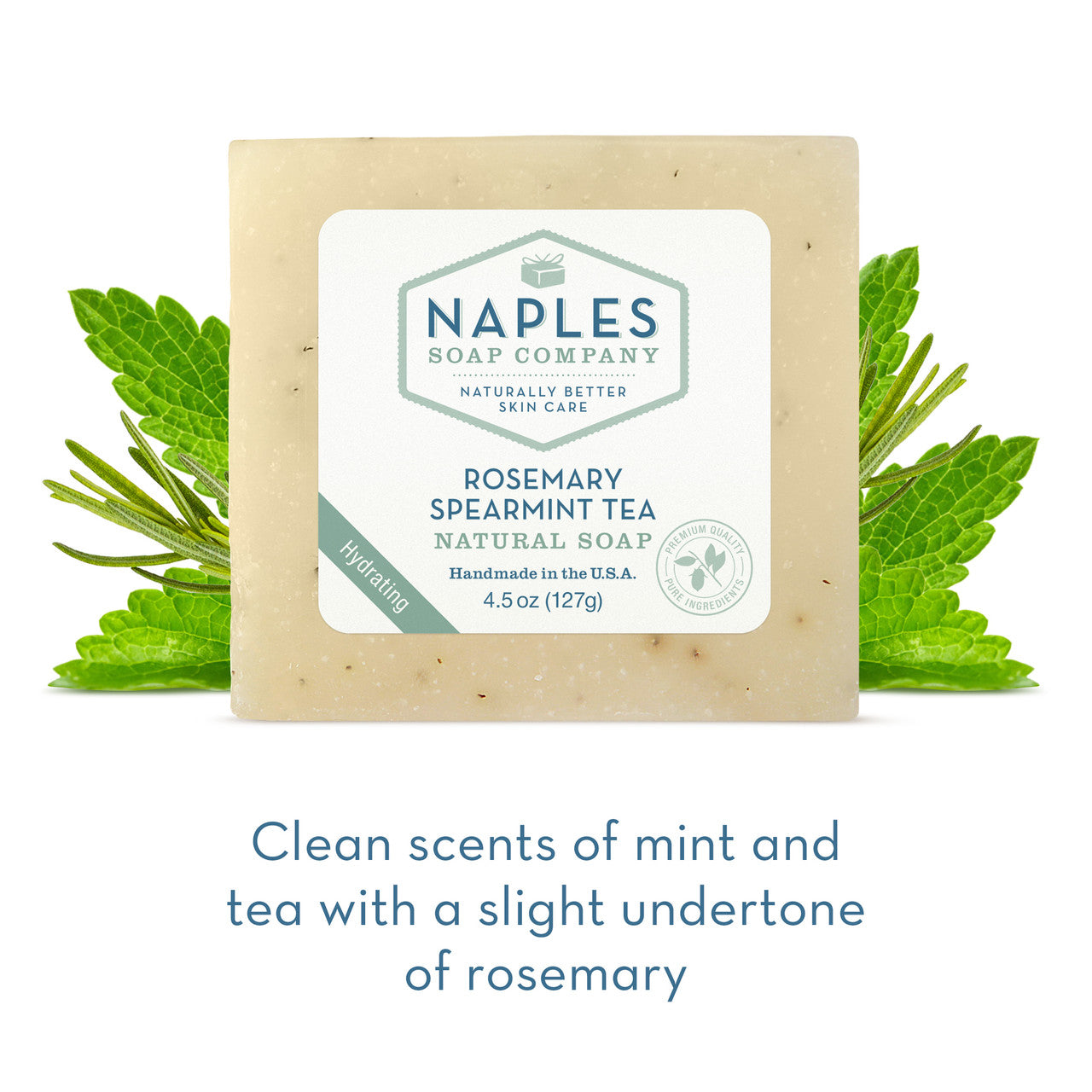 Rosemary Spearmint Tea Natural Soap Short Description