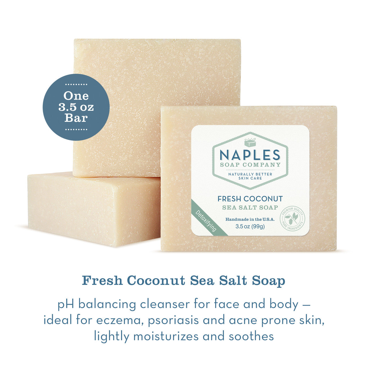 Fresh Coconut Sea Salt Soap Description