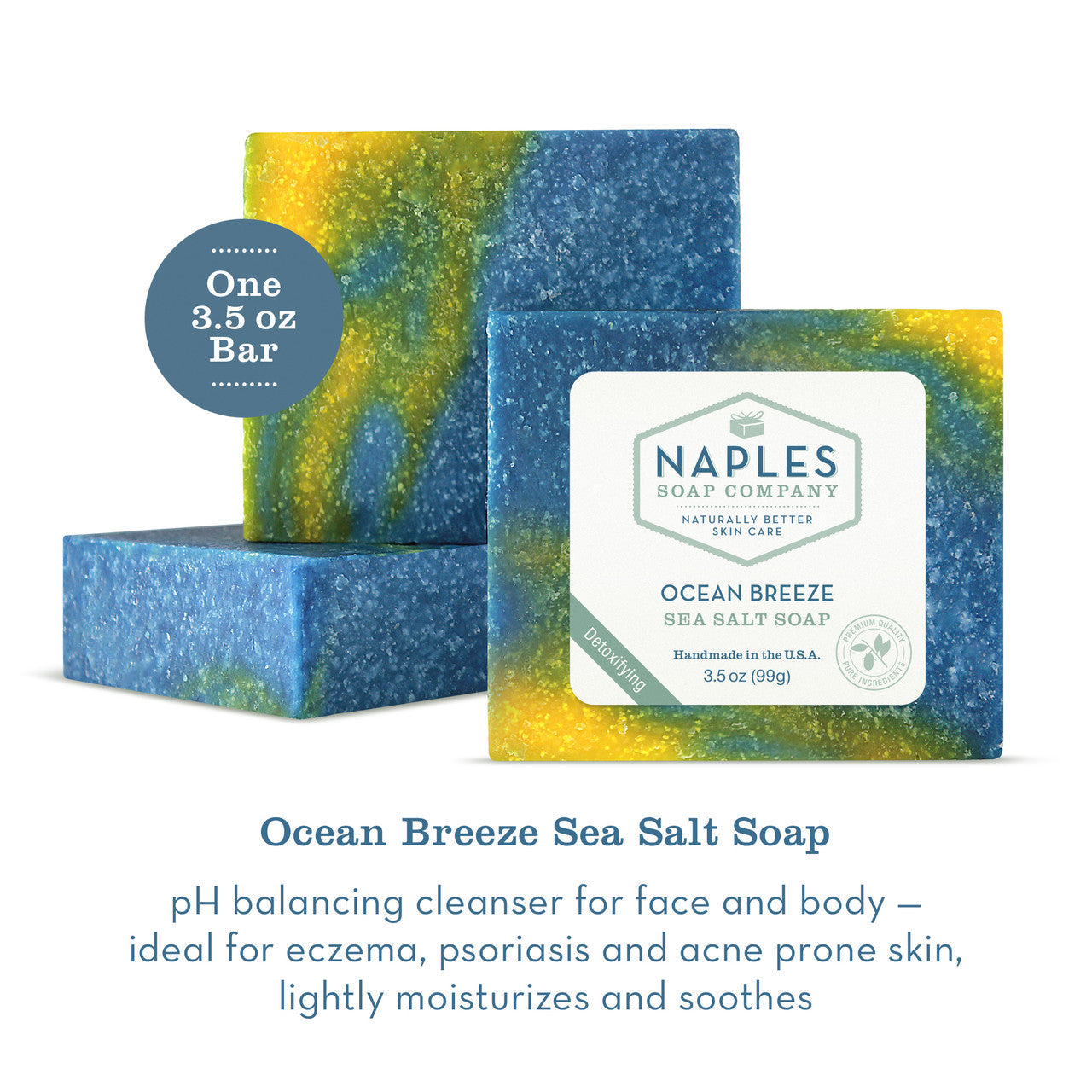 Ocean Breeze Sea Salt Soap Description