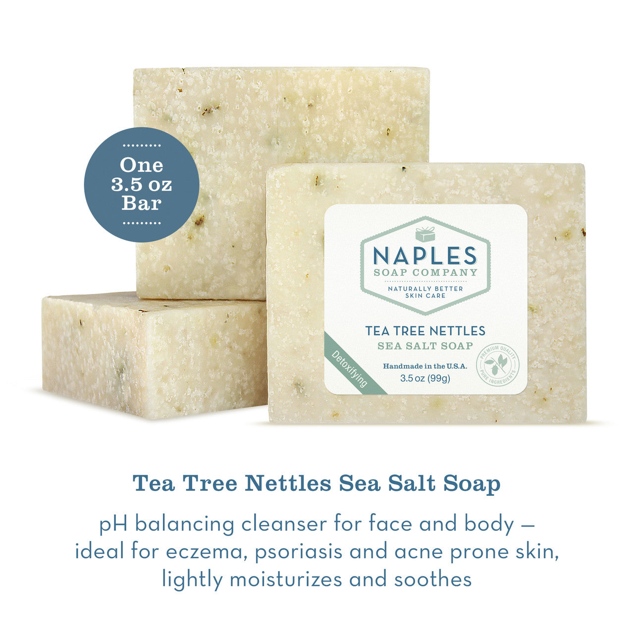 Tea Tree Nettles Sea Salt Soap Description