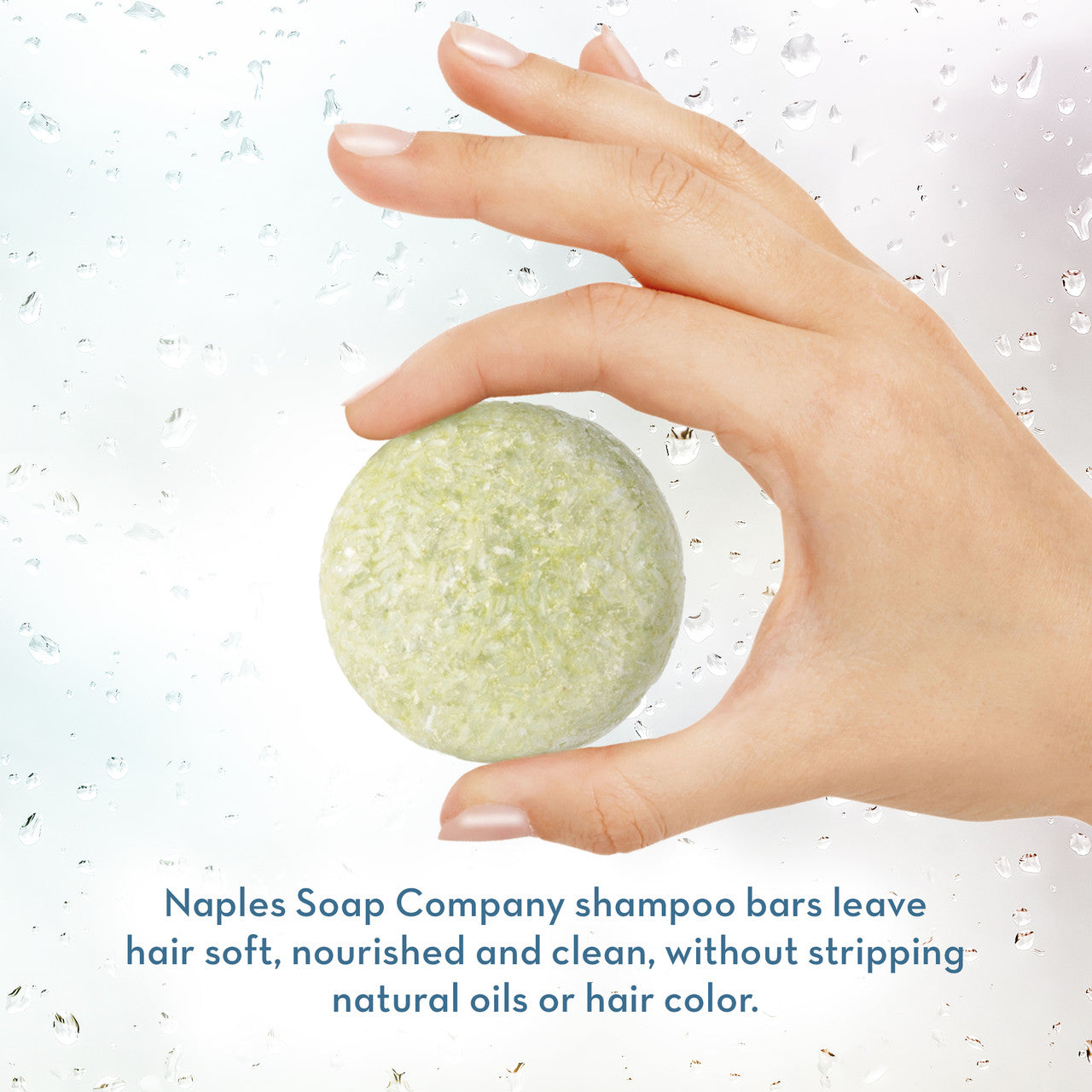 Coconut Lime Shampoo Bar Hand Info