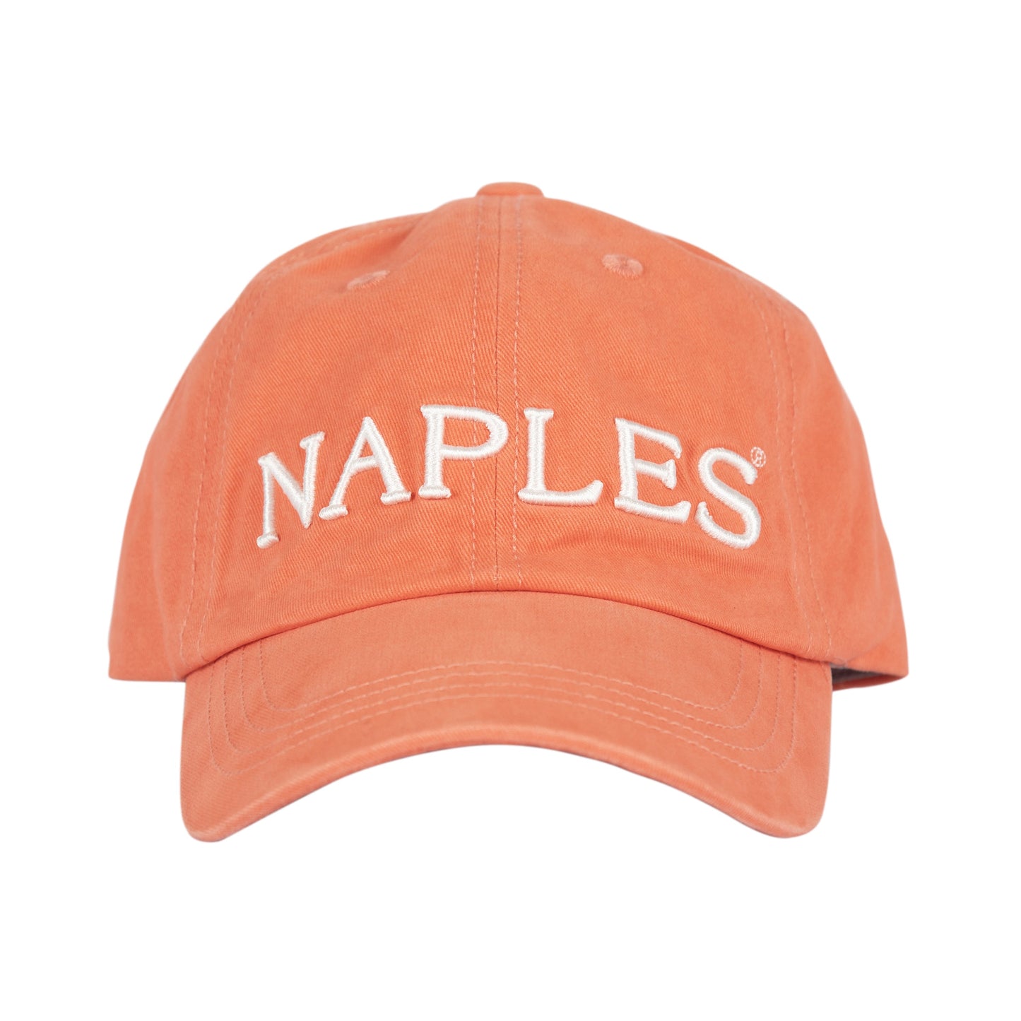 Coral Naples Cotton Baseball Cap