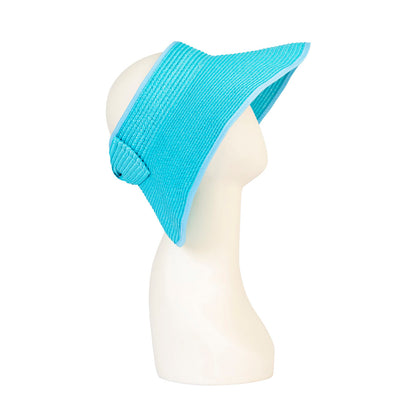 Blue Foldable Travel Visor Side