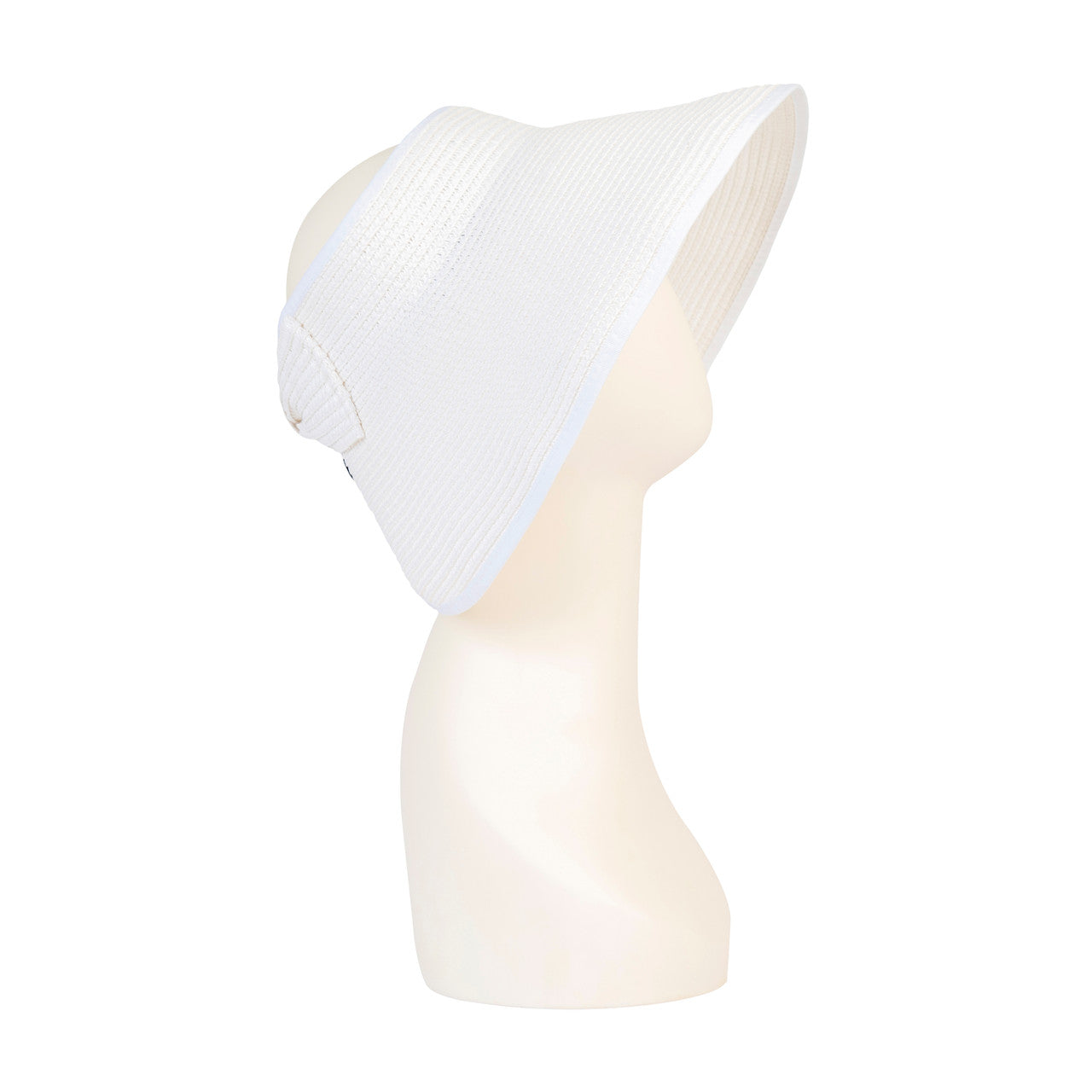 White Foldable Travel Visor Side