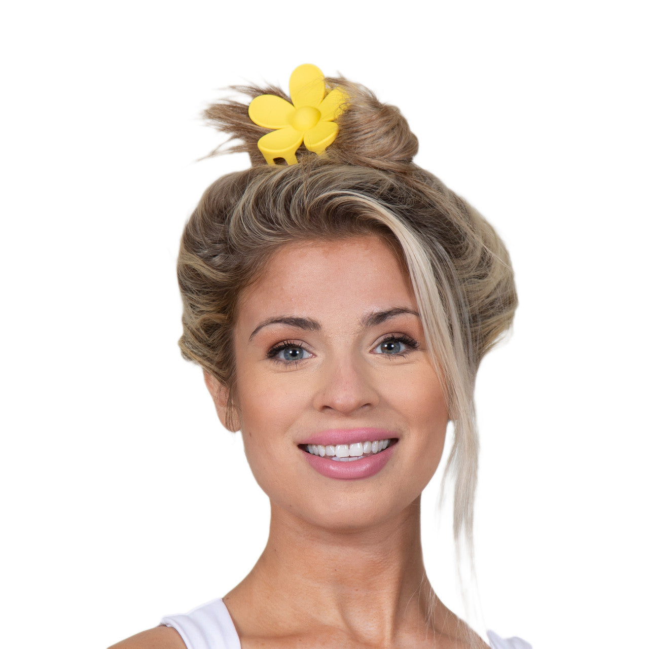 Yellow Daisy Clip in Hair